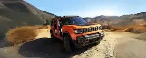 Jeep recon EV teljesen elektromos terepjáró nagy sebességgel mutatja be az offroad képességeit,